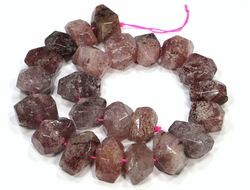 Бусина Кварц клубничный, фриформ грань крупная 13-17 мм (1 шт.) №20263 (30155)