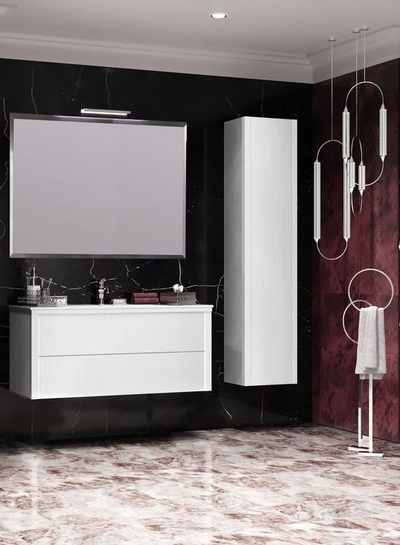 Пенал Opadiris Рубинно 40 белый глянец, универсальный