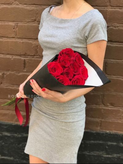 БУКЕТ ИЗ 9 РОЗ &quot;BLACK&quot;