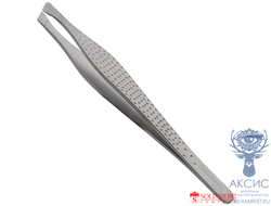 Пинцет для бровей Solinberg G868,(ручная заточка) матовый, наклонное окончание с четкими гранями