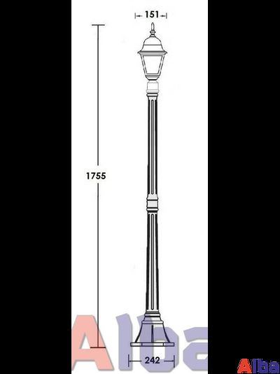 Quadro S 79908 bl Парковый светильник