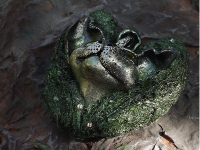 Сказочная брошь "Лесной КотоРог" в виде фэнтезийного кота-единорога из рода Лесных Хранителей