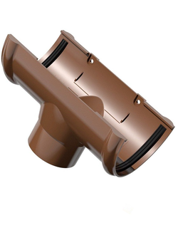 Воронка жёлоба, пластиковая КОРИЧНЕВАЯ