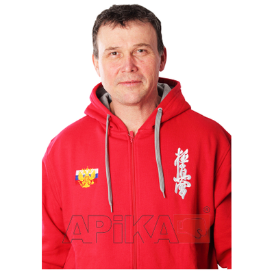 APIKA Толстовка на молнии с вышивкой символики (мужская модель)