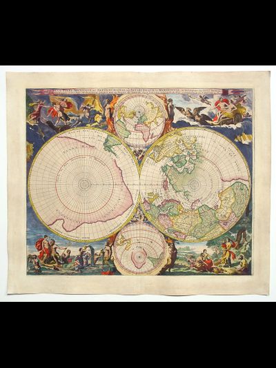 Картина обогреватель, фото старинной Карты полюсов 1720