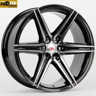 Комплект дисков R20 9,0J ET+18 6*139,7 Vossen 6985X-DS216 Черный с полированными лучами (80223)