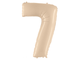 Фольгированная цифра - "Кремовая"