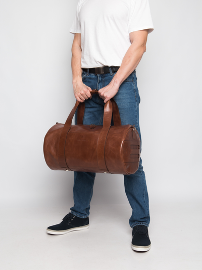 Кожаная дорожная сумка Faenza Premium cognac (арт. 
4033-03)