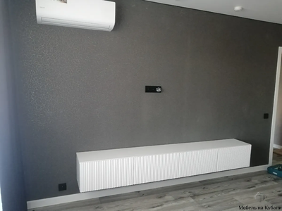 Инфинити тумба под ТВ подвесная 2400 мм Белый / мдф белый матовый