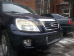 Защита радиатора Chery Tiggo (Tagaz Tingo) 2006-2012 chrome