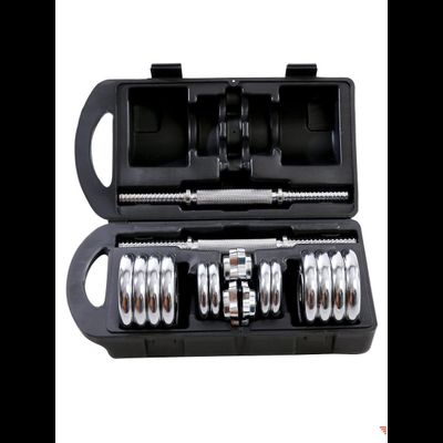 Гантели разборные DB-501, чугун/хромированная сталь, в чемодане, 2 шт, по 7,5 кг