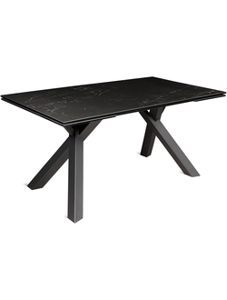 Diego черный/керамика черный мрамор 160(+40+40)х90