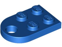 Plate, Modified 2 x 3 with Hole, Blue (3176 / 317623 / 317673)
