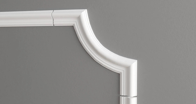 Угловой элемент DECOR-DIZAYN C1-DD301 к молдингу DD301, из дюрополимера, под покраску, 4шт