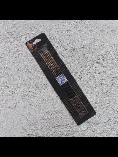 Свечи для торта "Полночь" (черные с зол. блест., 17 см),  6 шт