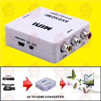Конвертер  AV-HDMI (Преобразователь сигнала) Белый