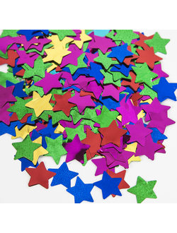 Конфетти фольга Звезда, 1,5 см, 50 гр. МИКС