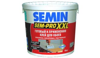 SEM-PRO XXL 10кг Клей готовый для обоев на флизелиновой или бумажной основе.