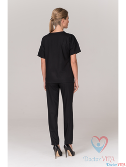 БЛУЗА МЕДИЦИНСКАЯ DR.SUPER "Sky" чёрная