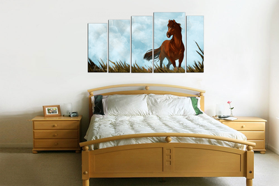 Модульная картина "Гордый мустанг"