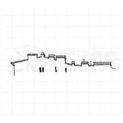Штамп крыша, питерские мотивы, брандмауер, городская симфония