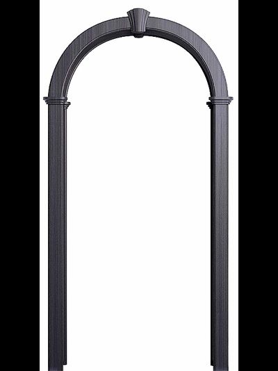 Арка Романская серый дуб в проеме, фотография.