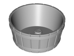 Container, Barrel Half Large with Axle Hole, Light Bluish Gray (64951 / 6262086)