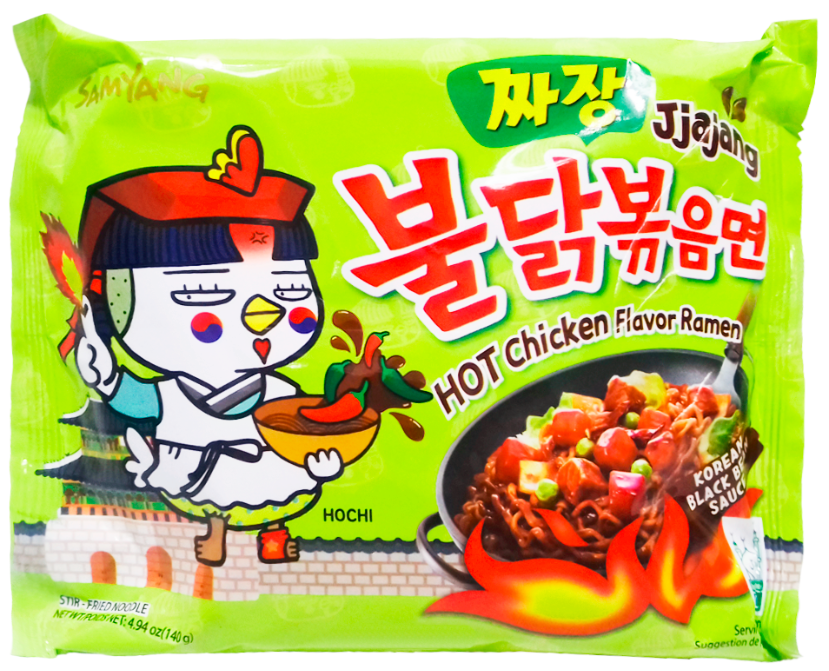 Рамен с соусом из черных соевых бобов Hot Chicken Flavor Ramen Jjajang Samyang (Ю. Корея)