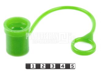 Заглушка (пыльник) наконечника гидравлического шланга, диаметр 18,5 мм Полиуретан 0-00-9742 (PU54/M80/зеленый)