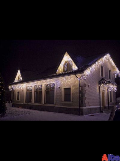 Бахрома 3*0.9 м БЕЛЫЙ ХОЛОДНЫЙ, мерцание IP 65