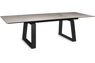 LEONARDO черный / керамика мрамор 200(+50+50)x100