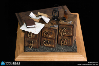 Полевой офицерский стол времен Первой Мировой - Коллекционная ДИОРАМА 1/6 WW1 War Desk Diorama Set (E60062) - DID