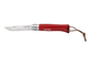 Нож Opinel N°08 Bushwhacker Red (красный, с чехлом)