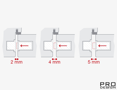 Магнитная защелка AGB (АГБ) регулируемая Touch (матовый хром) с лицевой планкой
