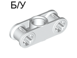 ! Б/У - Technic, Axle and Pin Connector Perpendicular 3L with Center Pin Hole, White (32184 / 3218401 / 321841 / 4144133 / 6114940 / 6276981) - Б/У