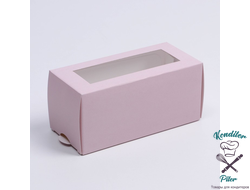 Коробка для макарун «Розовая», 5.5 × 12 × 5.5 см