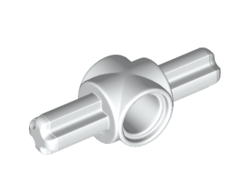 Technic, Axle and Pin Connector Hub with 2 Axles, White (27940 / 6257450)