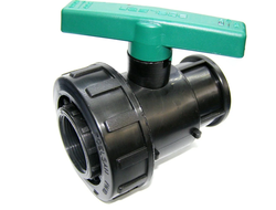 Кран шаровой ПЭ/ПНД внутренняя резьба 1 1/2" Ду40