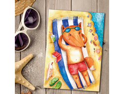 Лисёнок на пляже