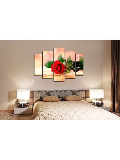 Модульная картина &quot;Нежный бутон розы&quot;