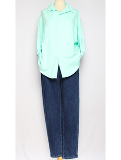 Джинсы  МОМ 21036 на резинке синие р.38,40