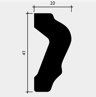 Молдинг 1.51.375 - 41*20*2000мм