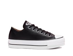 Converse leather black low best sale