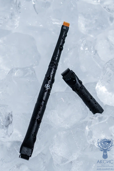 Кисть PACE №2 + доп. аппликатор в желтом упругом для ламинирования ресниц