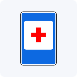 Дорожный знак 7.1 Пункт медицинской помощи