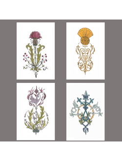 Авторские открытки, коллекция "Чертополох"