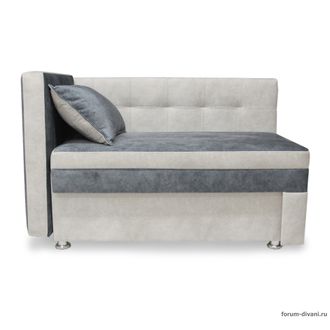 Кушетка Лилия, Серая/Слоновая кость Левая