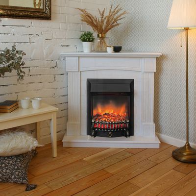 Угловой электрокамин Andrea WT с очагом Fobos