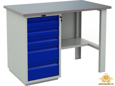 Верстак слесарный металлический WT120.WD5/F1