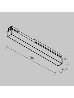 Уличный трековый светильник Basis Exility IP 3000К 12Вт 120° черный, O-TR02-1-S-12WB3K, Maytoni
